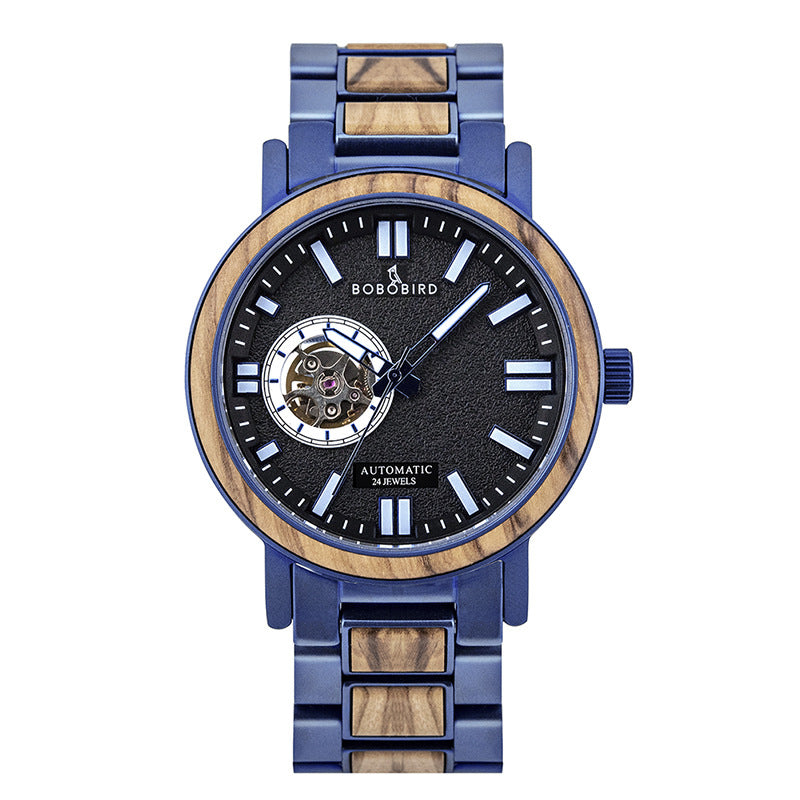 TIMBER ELEMENT – Echte Holzuhr mit Open-Heart-Dial
