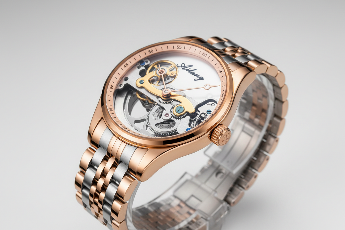 KRONOS SKELETON – Mechanische Herrenuhr aus Edelstahl