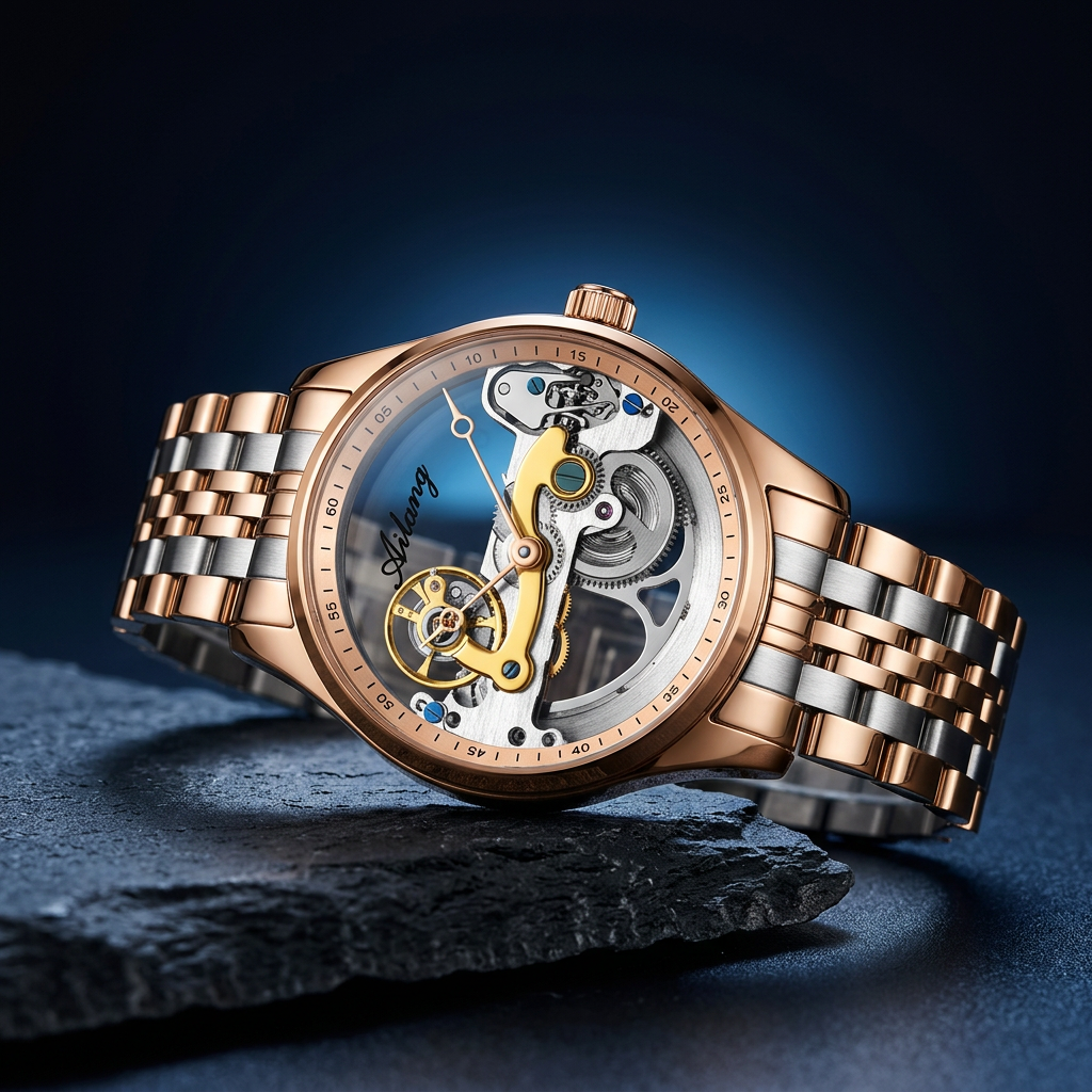 KRONOS SKELETON – Mechanische Herrenuhr aus Edelstahl