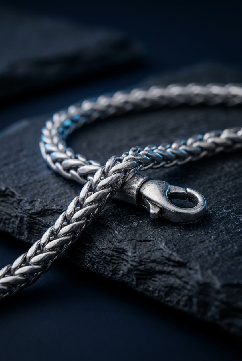 SILVER WEAVE – Kordelarmband aus 925er Sterlingsilber