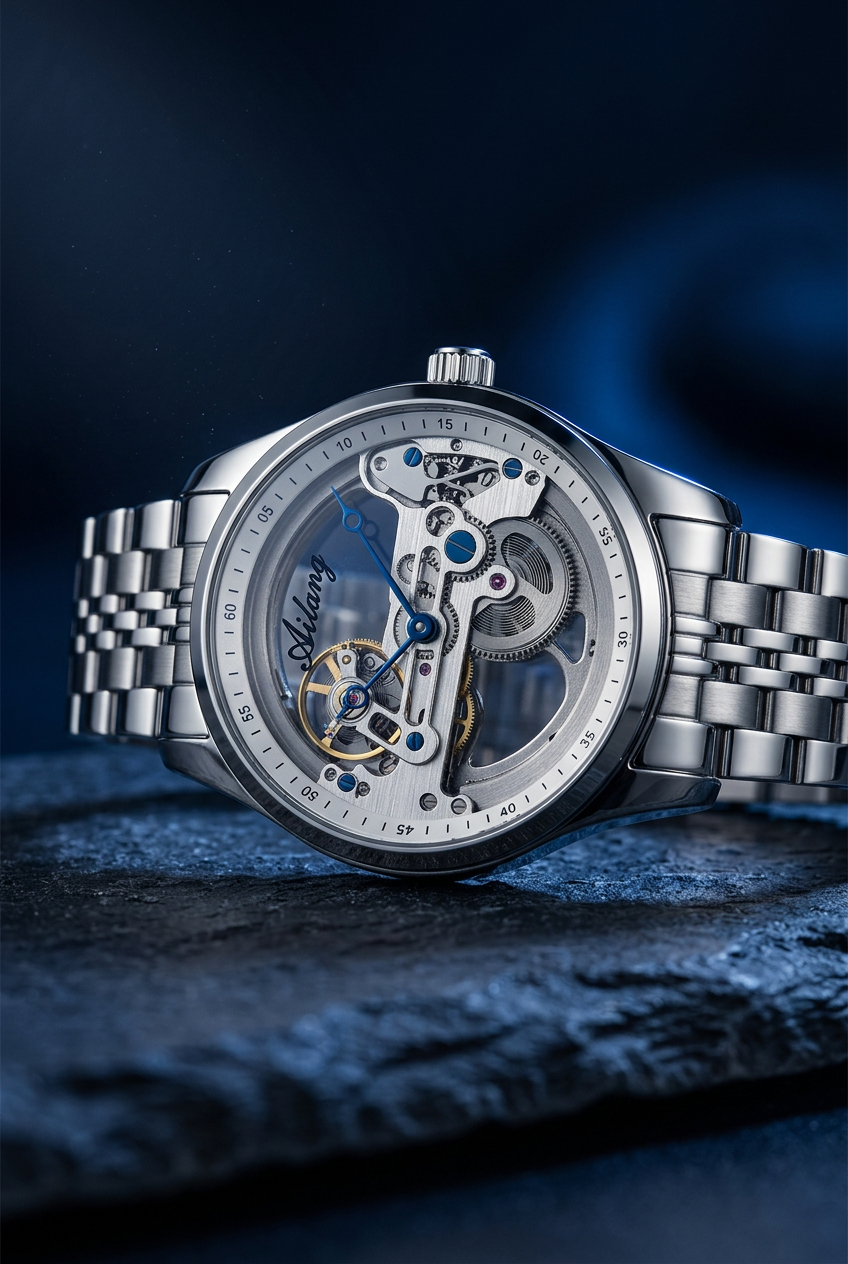 KRONOS SKELETON – Mechanische Herrenuhr aus Edelstahl