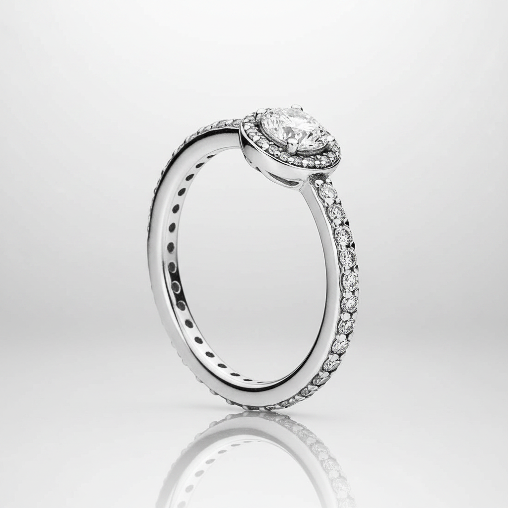 Crown Halo – Damenring aus 925er Sterlingsilber