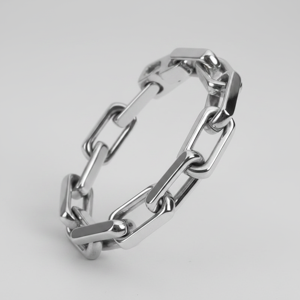 Cyber Link – Gliederarmband aus Titanstahl